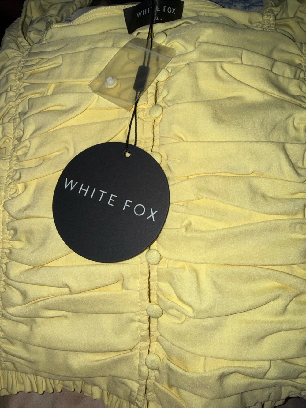White Fox Boutique Ruched Yellow Camisole